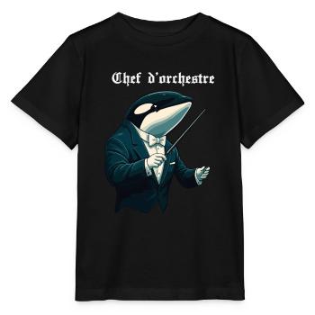 Chef d orchestre - T-shirt bio MINI CREATOR Stanley/Stella Enfant - noir - Devant - Mikhail (115cm)