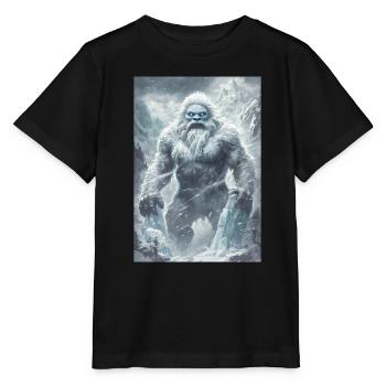 Yeti Mythologie Legende Geschenk - Stanley/Stella Kinder T-Shirt MINI CREATOR  - Schwarz - Vorne - Mikhail (115cm)