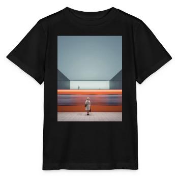 Femme En Robe Rayée Attendant - T-shirt bio MINI CREATOR Stanley/Stella Enfant - noir - Devant - Mikhail (115cm)