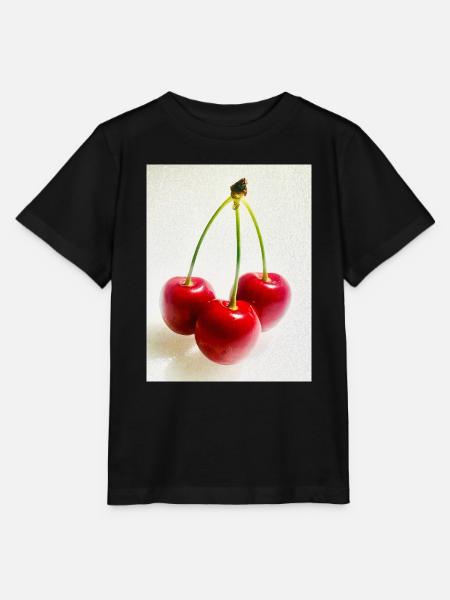 Kirsche - Stanley/Stella Kinder T-Shirt MINI CREATOR - Schwarz