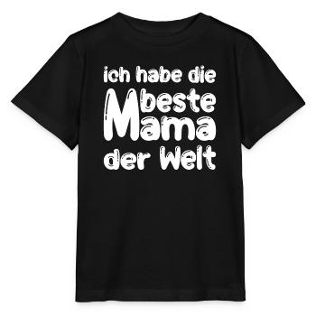 Ich habe die beste Mama der Welt - Stanley/Stella Kinder T-Shirt MINI CREATOR  - Schwarz - Vorne - Mikhail (115cm)