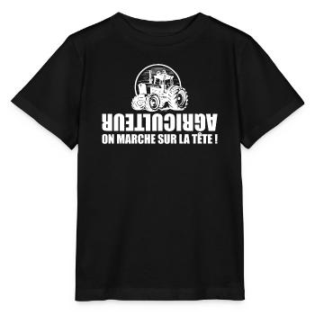 Landwirt - Landwirt - Traktor - Stanley/Stella Kinder T-Shirt MINI CREATOR  - Schwarz - Vorne - Mikhail (115cm)
