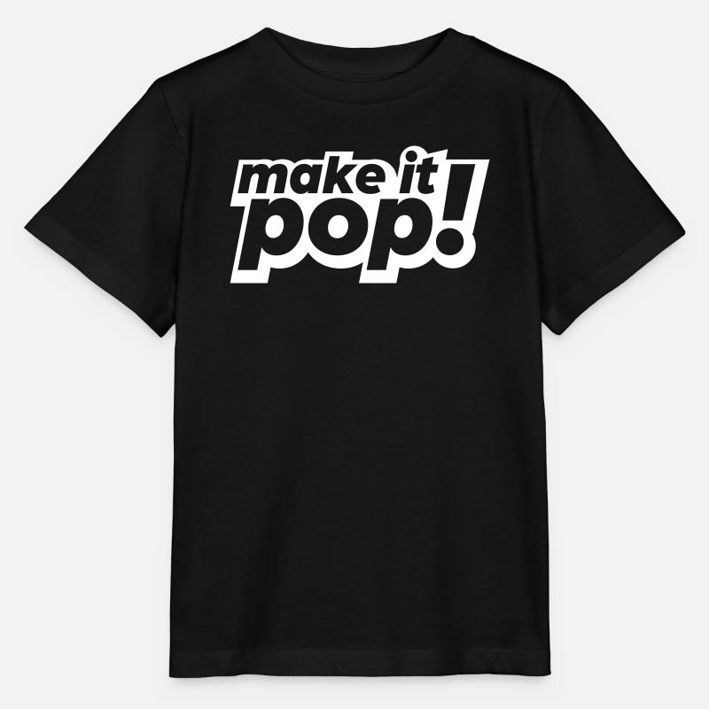 make it pop - Stanley/Stella MINI CREATOR Kids’ T-Shirt - black