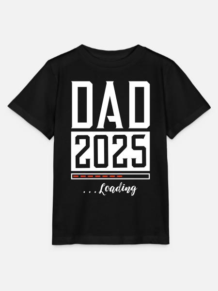 Dad 2025 Papa Loading Spruch - Stanley/Stella Kinder T-Shirt MINI CREATOR  - Schwarz
