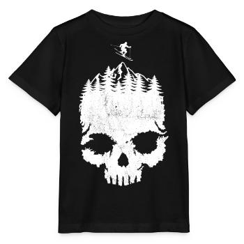 Totenkopf, Ski, Après-ski, Sports d’hiver, Vacances au ski - T-shirt bio MINI CREATOR Stanley/Stella Enfant - noir - Devant - Mikhail (115cm)