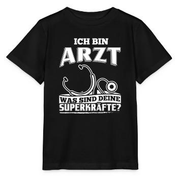 Lustiges Arzt Ärzte Shirt Ich Bin Arzt - Stanley/Stella Kinder T-Shirt MINI CREATOR  - Schwarz - Vorne - Mikhail (115cm)
