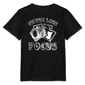 Never Lose Focus Photographer - Stanley/Stella Kinder T-Shirt MINI CREATOR  - Schwarz - Vorne - Mikhail (115cm)