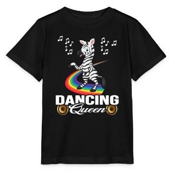 Danseur zèbre dansant dans l’arc-en-ciel - T-shirt bio MINI CREATOR Stanley/Stella Enfant - noir - Devant - Mikhail (115cm)