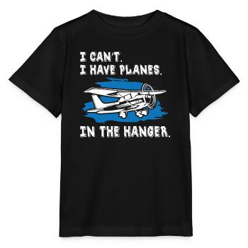pilot i can t i have planes in the hanger - Stanley/Stella MINI CREATOR Kids’ T-Shirt - black - Front - Mikhail (115cm)