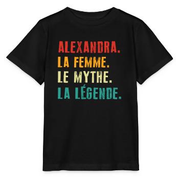 Alexandra the woman the myth the legend - Stanley/Stella MINI CREATOR Kids’ T-Shirt - black - Front - Mikhail (115cm)
