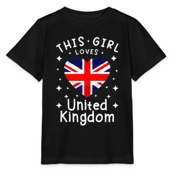 Grande-Bretagne Flag Union Jack Flag Londres Royaume-Uni - T-shirt bio MINI CREATOR Stanley/Stella Enfant - noir - Devant - Mikhail (115cm)