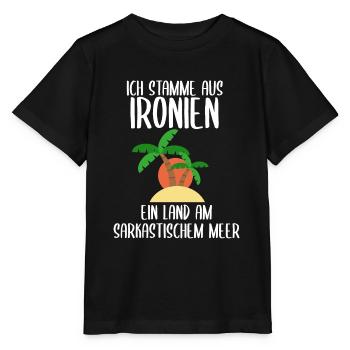 Ich stamme aus Ironien - Stanley/Stella Kinder T-Shirt MINI CREATOR  - Schwarz - Vorne - Mikhail (115cm)