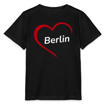 Berlin mit Herz - Meine Stadt - I Love Loving - Stanley/Stella Kinder T-Shirt MINI CREATOR  - Schwarz - Vorne - Mikhail (115cm)
