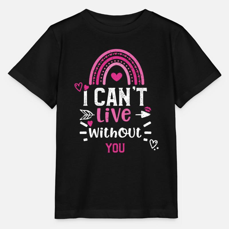 I can't live without you - Stanley/Stella Kinder T-Shirt MINI CREATOR - Schwarz