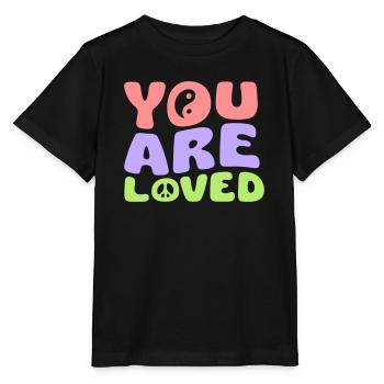 YOU ARE LOVED - Stanley/Stella Kinder T-Shirt MINI CREATOR  - Schwarz - Vorne - Mikhail (115cm)