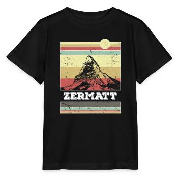 Zermatt matterhorn - Stanley/Stella MINI CREATOR Kids’ T-Shirt - black - Front - Mikhail (115cm)