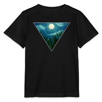 full moon - Stanley/Stella MINI CREATOR Kids’ T-Shirt - black - Front - Mikhail (115cm)