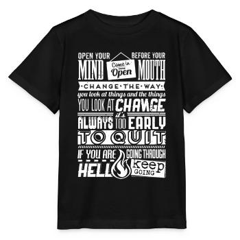 Font Quote graphic - Stanley/Stella MINI CREATOR Kids’ T-Shirt - black - Front - Mikhail (115cm)