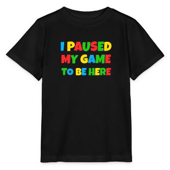 I break my game to be here / Mario style - Stanley/Stella MINI CREATOR Kids’ T-Shirt - black - Front - Mikhail (115cm)