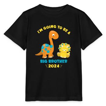 Older Brother 2024 Dinosaurs Brontosaurus - Stanley/Stella MINI CREATOR Kids’ T-Shirt - black - Front - Mikhail (115cm)