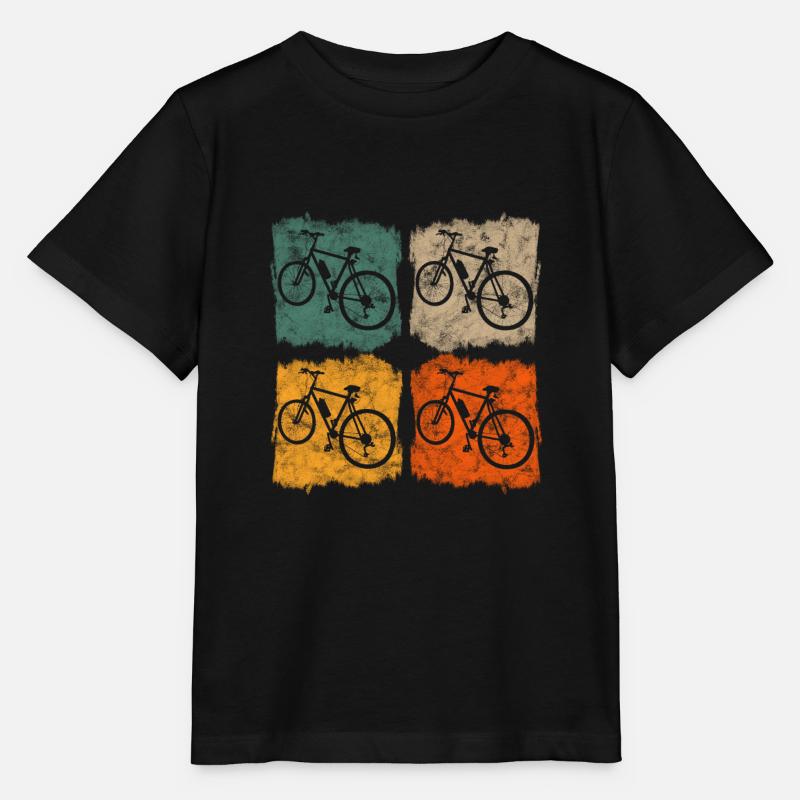 Bicycle retro - Stanley/Stella MINI CREATOR Kids’ T-Shirt - black