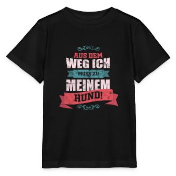 Hund Hundeliebe - Stanley/Stella Kinder T-Shirt MINI CREATOR  - Schwarz - Vorne - Mikhail (115cm)