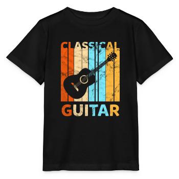 Klassische Gitarre - Stanley/Stella Kinder T-Shirt MINI CREATOR  - Schwarz - Vorne - Mikhail (115cm)