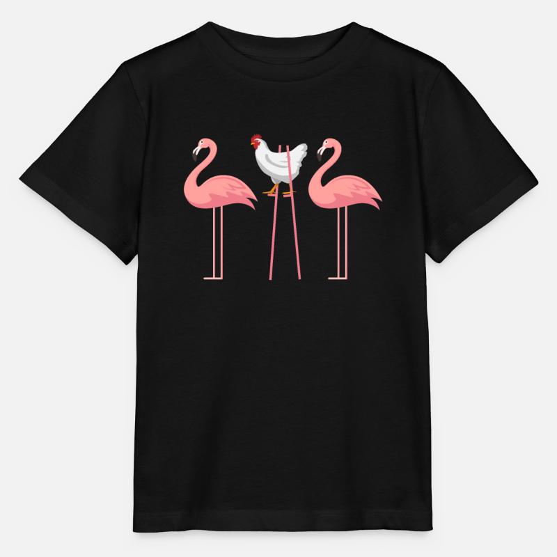 Flamingo Huhn lustige Geschenkidee - Stanley/Stella Kinder T-Shirt MINI CREATOR  - Schwarz