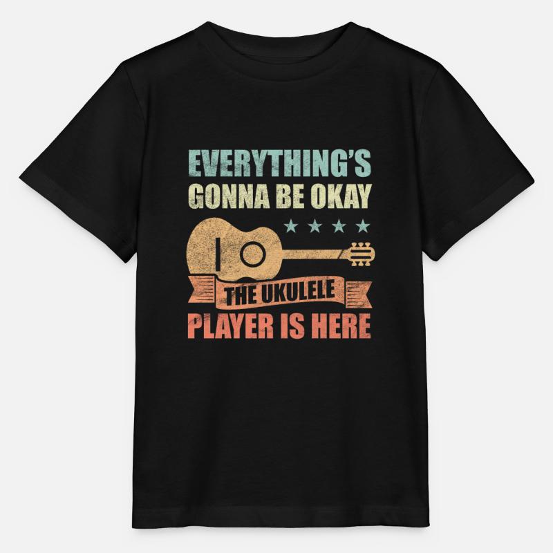 Ukulele Leidenschaft - Stanley/Stella Kinder T-Shirt MINI CREATOR  - Schwarz