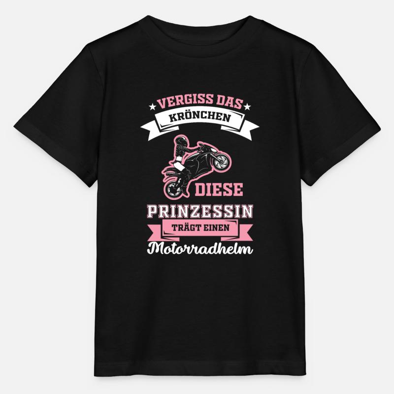 Motorrad - Lustiger Motorradfahrerin Spruch - Stanley/Stella Kinder T-Shirt MINI CREATOR  - Schwarz