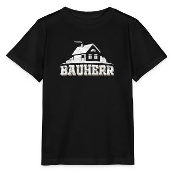 Bauherr Hausbau Bauleiter - Stanley/Stella Kinder T-Shirt MINI CREATOR  - Schwarz - Vorne - Mikhail (115cm)