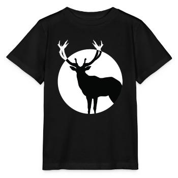 Cerf - T-shirt bio MINI CREATOR Stanley/Stella Enfant - noir - Devant - Mikhail (115cm)