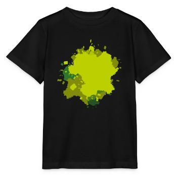 Éclaboussures de vert - T-shirt bio MINI CREATOR Stanley/Stella Enfant - noir - Devant - Mikhail (115cm)