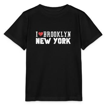 Brooklyn New York Love I Heart Brooklyn NY - T-shirt bio MINI CREATOR Stanley/Stella Enfant - noir - Devant - Mikhail (115cm)