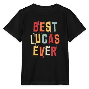 Beste Lucas Beliebte Retro-Geburtsnamen Lucas - Stanley/Stella Kinder T-Shirt MINI CREATOR  - Schwarz - Vorne - Mikhail (115cm)