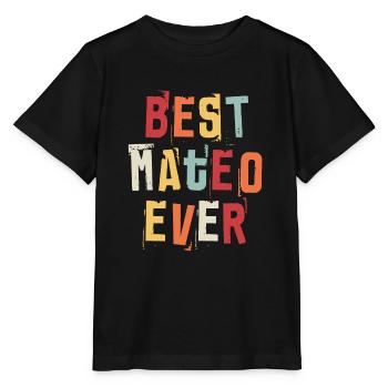 Bester Mateo aller Zeiten Beliebte Retro-Geburtsnamen Mateo - Stanley/Stella Kinder T-Shirt MINI CREATOR  - Schwarz - Vorne - Mikhail (115cm)