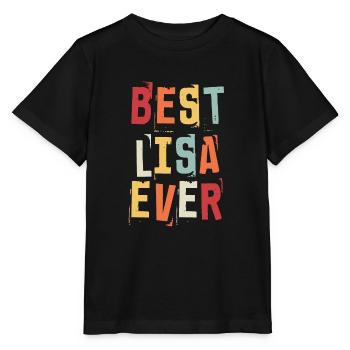 Beste Lisa Beliebte Geburtsnamen Lisa Kostüm - Stanley/Stella Kinder T-Shirt MINI CREATOR  - Schwarz - Vorne - Mikhail (115cm)