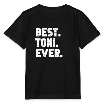 Beste Toni aller Zeiten Beliebte Geburtsnamen Toni Kostüm - Stanley/Stella Kinder T-Shirt MINI CREATOR  - Schwarz - Vorne - Mikhail (115cm)