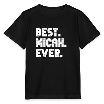 Beste Micah aller Zeiten Beliebte Geburtsnamen Micah Kostüm - Stanley/Stella Kinder T-Shirt MINI CREATOR  - Schwarz - Vorne - Mikhail (115cm)