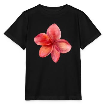 Fleur rouge - T-shirt bio MINI CREATOR Stanley/Stella Enfant - noir - Devant - Mikhail (115cm)