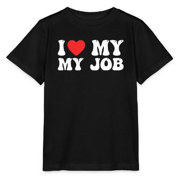 I Love My Job - T-shirt bio MINI CREATOR Stanley/Stella Enfant - noir - Devant - Mikhail (115cm)