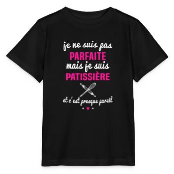 Pas parfaite mais pâtissière - T-shirt bio MINI CREATOR Stanley/Stella Enfant - noir - Devant - Mikhail (115cm)