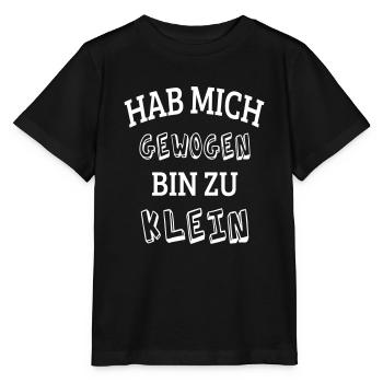 dick mollig fett Übergewicht lustige Sprüche Waage - Stanley/Stella Kinder T-Shirt MINI CREATOR  - Schwarz - Vorne - Mikhail (115cm)