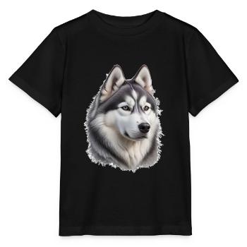 Husky - Stanley/Stella MINI CREATOR Kids’ T-Shirt - black - Front - Mikhail (115cm)