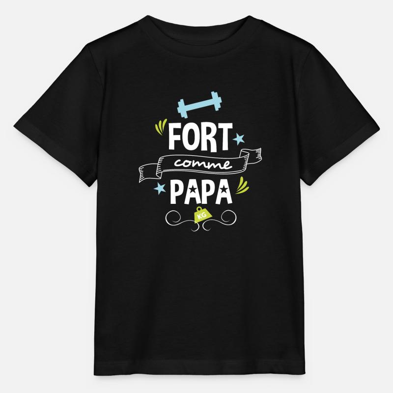 Fort comme Papa - T-shirt bio MINI CREATOR Stanley/Stella Enfant - noir