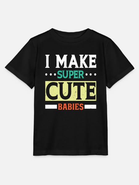 Vaderdag papa papa papa papa papa papa papa papa - Stanley/Stella Kinder-T-shirt MINI CREATOR  - zwart