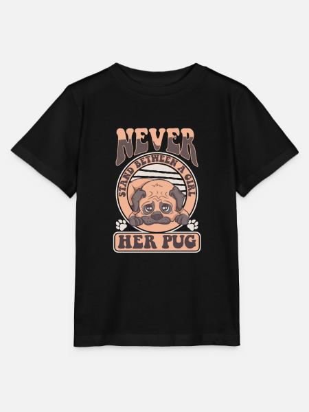Mops Möpse Hund - Stanley/Stella Kinder T-Shirt MINI CREATOR  - Schwarz