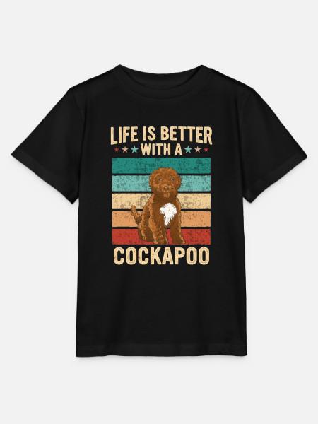 Cockapoo Hund - Stanley/Stella Kinder T-Shirt MINI CREATOR  - Schwarz
