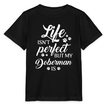 Doberman Pinscher Dog - Stanley/Stella MINI CREATOR Kids’ T-Shirt - black - Front - Mikhail (115cm)