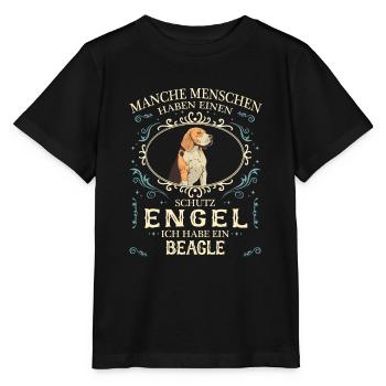 Beagle Hund Hundehalter - Stanley/Stella Kinder T-Shirt MINI CREATOR  - Schwarz - Vorne - Mikhail (115cm)